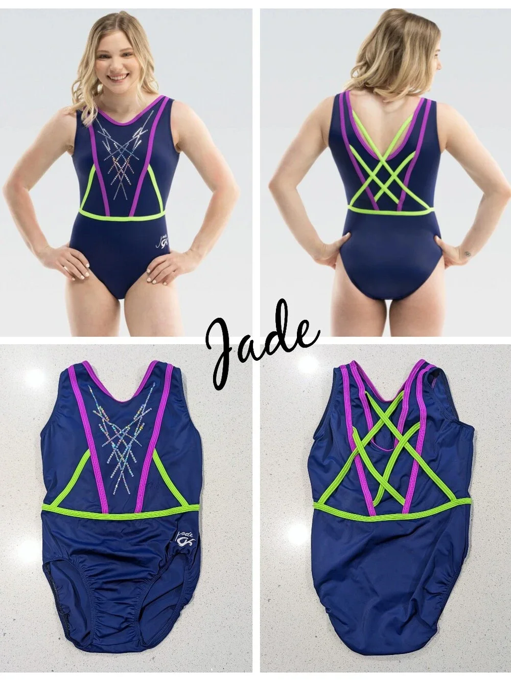 SPOTLIGHT GK Elite JADE CAREY Gymnastics Dance Leotard Child Large LIMITED EDTN